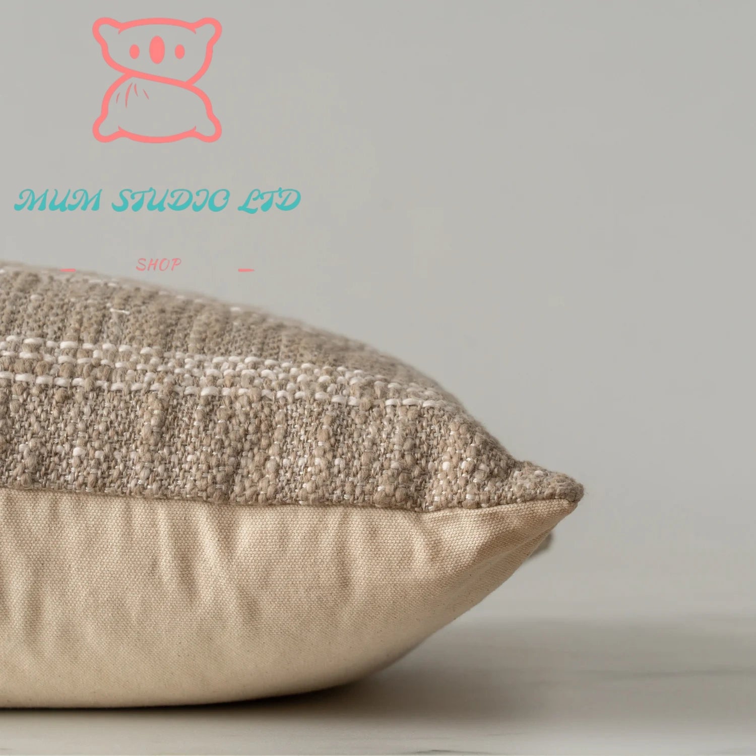 Amber Lewis x Loloi Mitzi Natural Pillow
